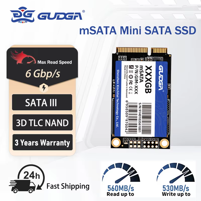 GUDGA mSATA SSD 64GB-2TB SATA III Internal Drive