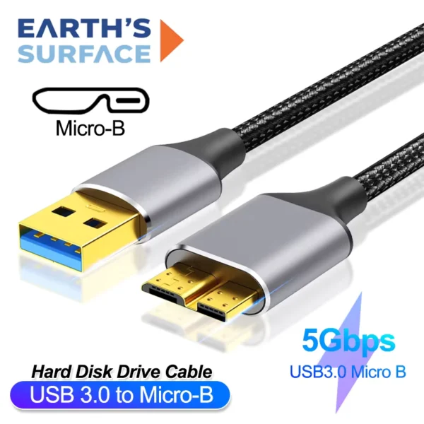 USB 3.0 Micro B Cable for Fast Data Transfer