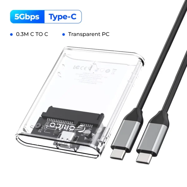 Orico USB-C Half Size 2.5-inch SATA SSD Enclosure