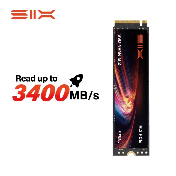 SIX X4000 1TB M.2 PCIe 3.0 NVMe SSD with Cooling Fin