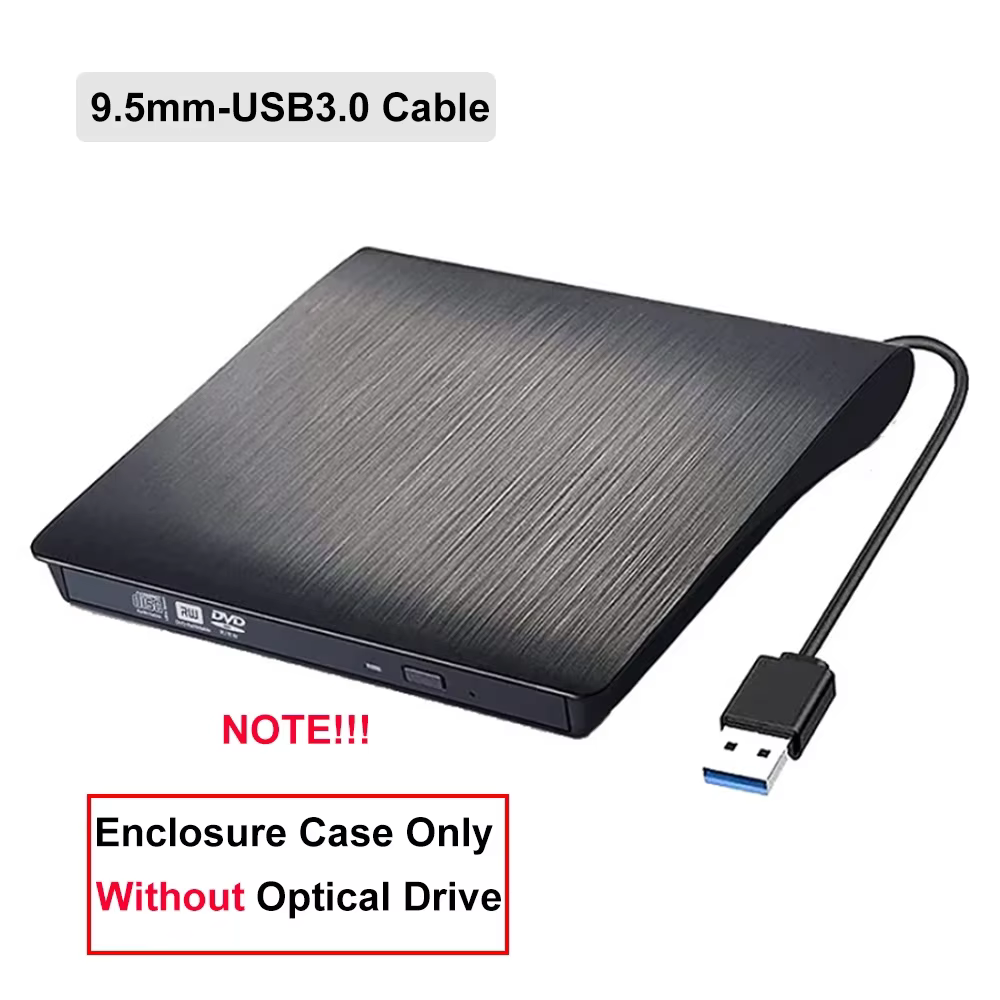 Slim USB 3.0 Type-C DVD External Enclosure for SSD