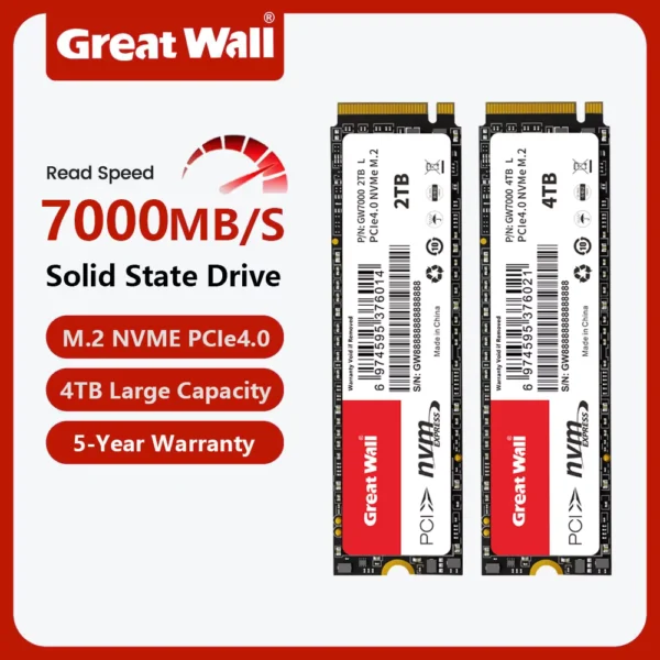 Great Wall M.2 2280 PCIe 4.0 NVMe SSD Game Drive