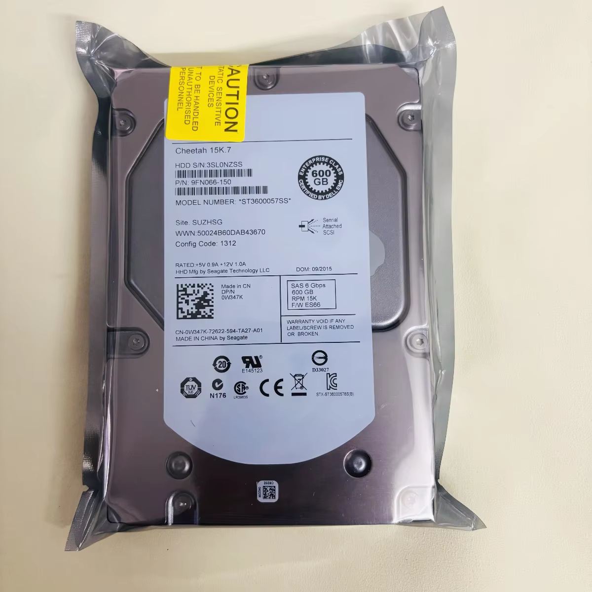 3.5" 600GB SAS 15K 6Gbps Internal Enterprise HDD