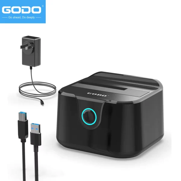 GODO USB 3.0 Dual Bay Type C SATA HDD Dock Station