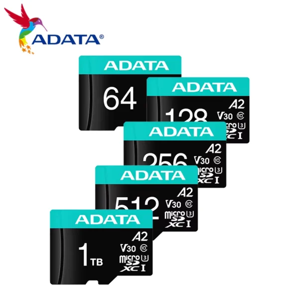 ADATA MicroSDXC Card A2 V30 UHS-I U3 with SD Adapter 64GB