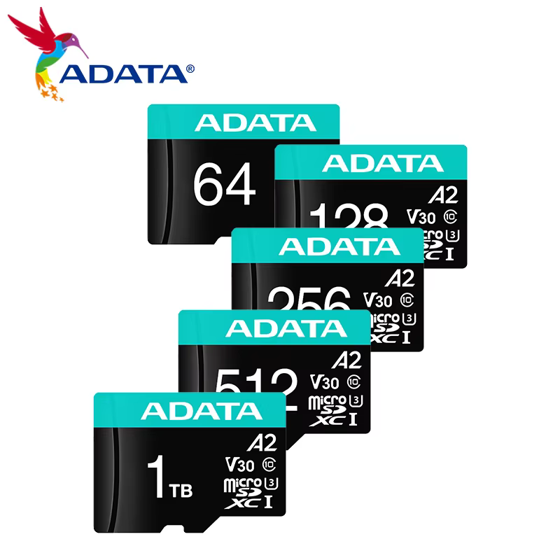 ADATA MicroSDXC Card A2 V30 UHS-I U3 with SD Adapter 64GB