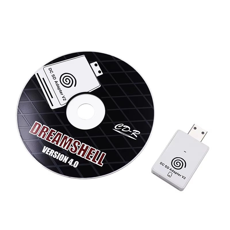 Sega Dreamcast SD TF Card Reader Adapter with DreamShell CD
