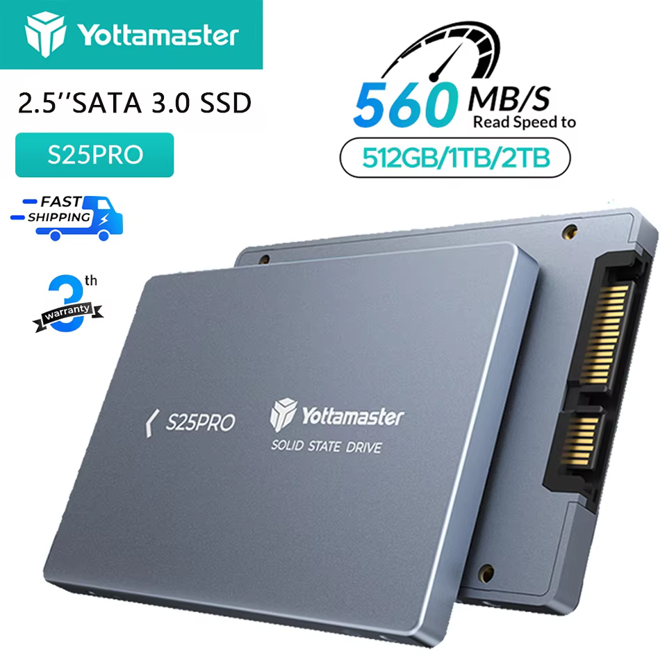 Yottamaster S25PRO 2TB SATA III 2.5" Internal SSD Upgrade
