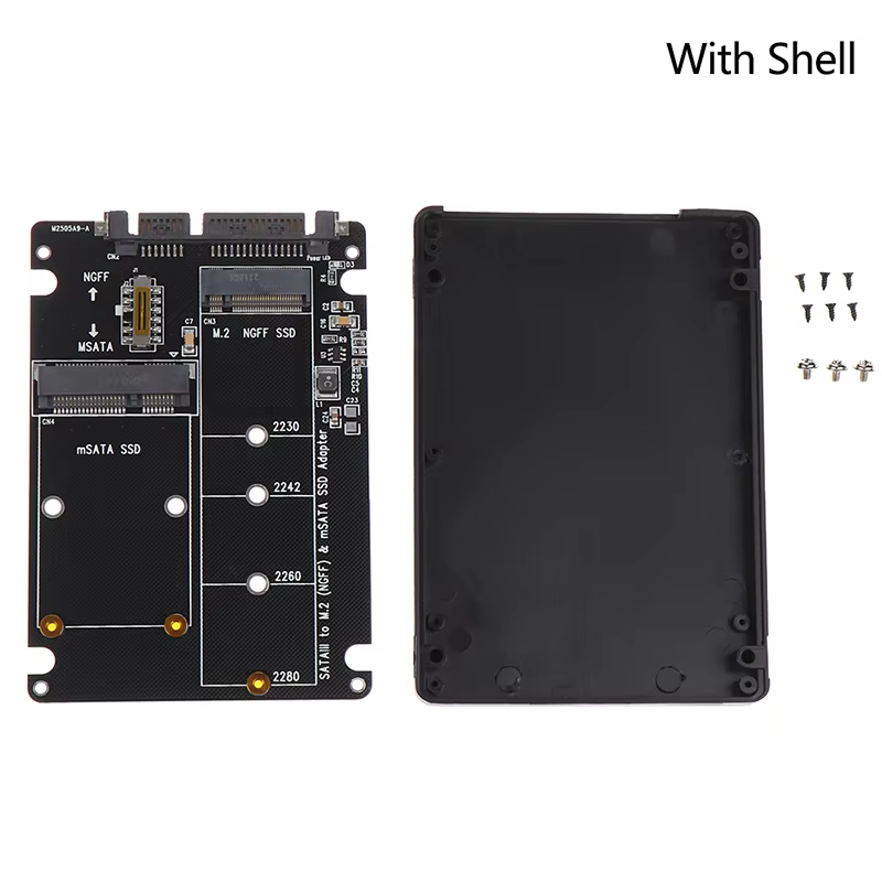 NGFF to SATA3 SSD Adapter Board with MSATA Support