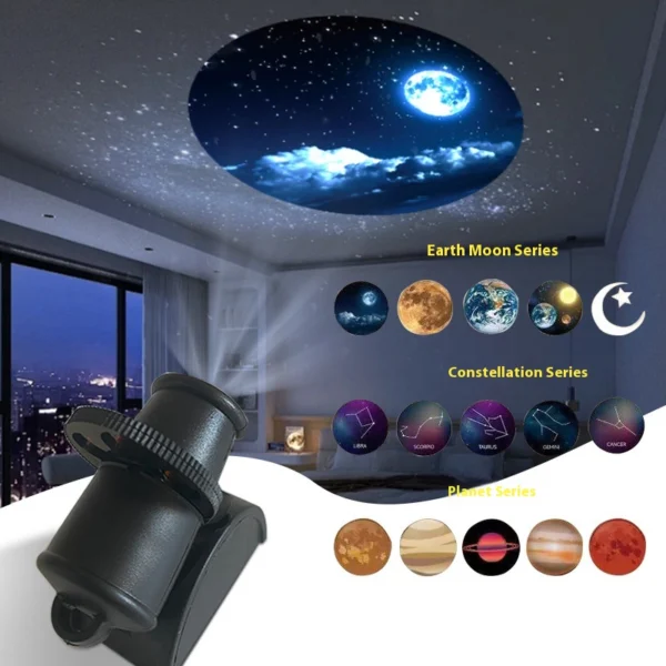 Starry Sky Projection Light USB Rechargeable with 15 Effects