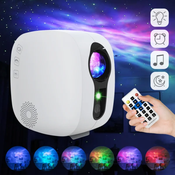 Laser Starry Sky Projection Lamp with Bluetooth Music