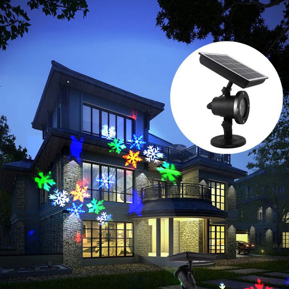 Solar Powered Garden Snowflake Lawn Lamp