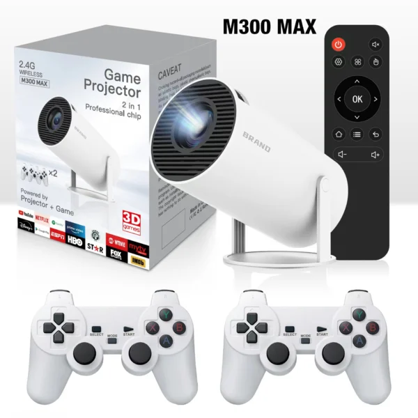M300 MAX Portable Smart Game Projector 720P Native 4K Support