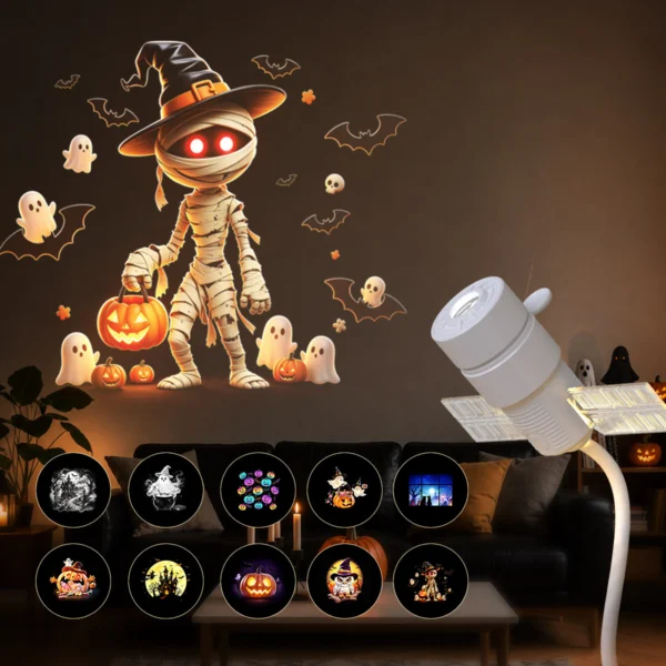 Satellite Shape USB Halloween Projection Night Light