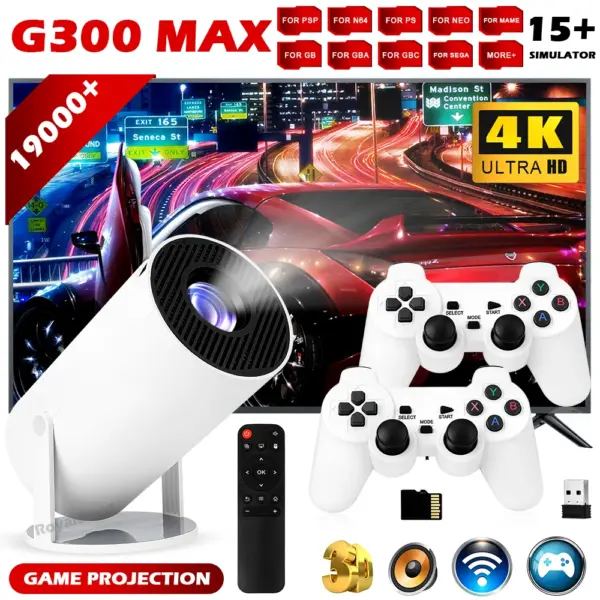 G300 MAX 4K Wireless Controller Projector with Android 11