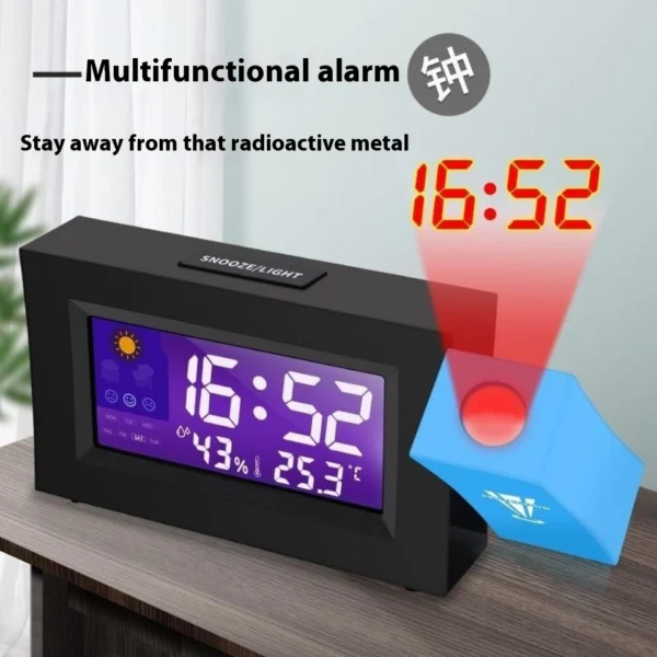 Electronic Color Screen Weather Forecast Projection Clock