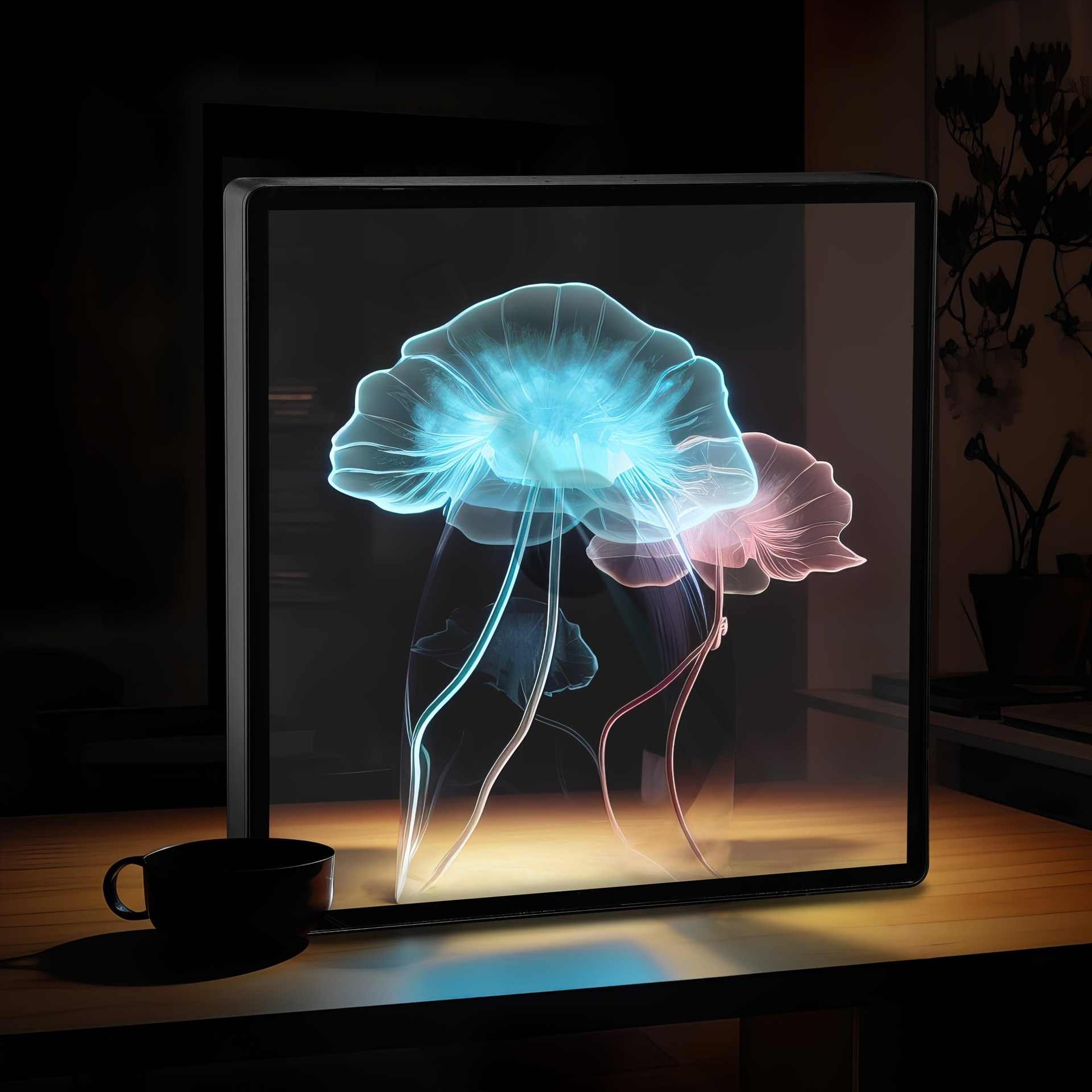 Naked Eye 3D Holographic Fan Screen Projector 45CM