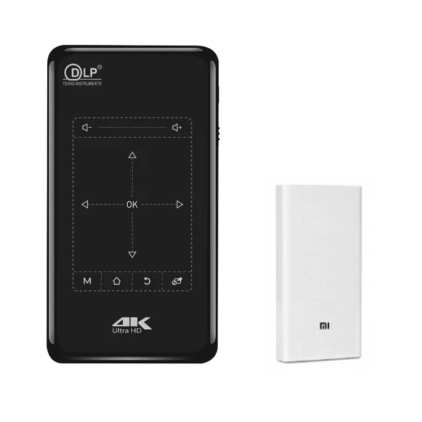 Projector 4K HD Portable with Power Bank and Tripod