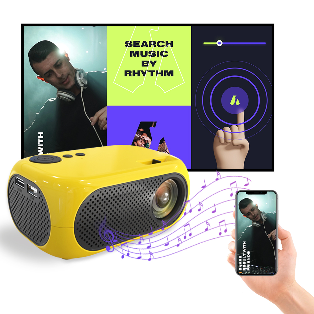 M24 Portable Micro Mini LED Projector 1080p HD