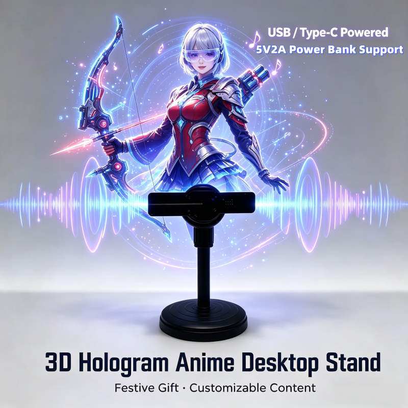 Wiilala 4.72" Desktop 3D Holographic Fan with Bluetooth Speaker
