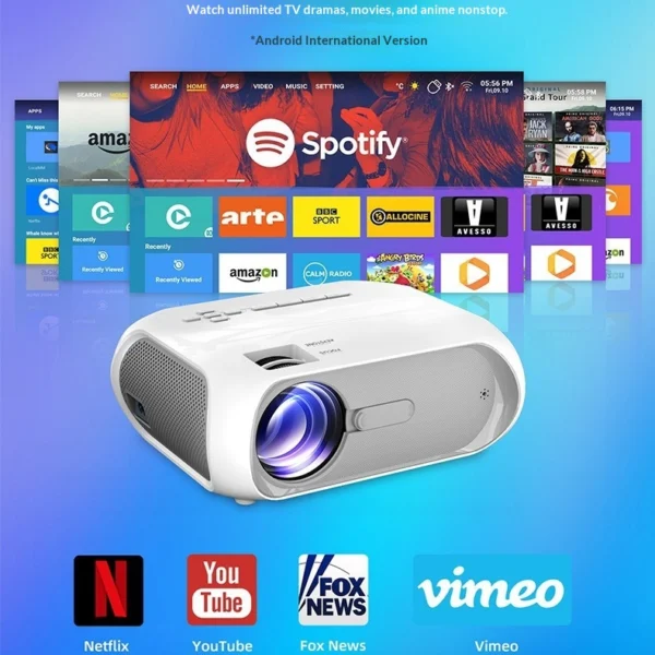 Home Portable T9 T5S HD Projector with Mobile Screen Mirroring