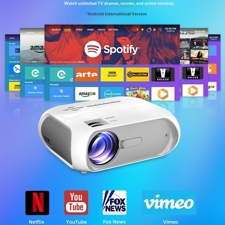 Home Portable T9 T5S HD Projector with Mobile Screen Mirroring