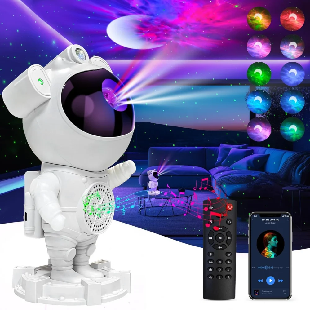 Bluetooth Astronaut Starry Sky Projection Lamp Night Light