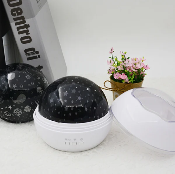 Starry Sky Rotating Ocean Projection Night Light