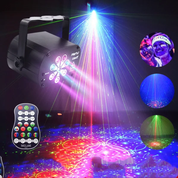LED Stage Light Laser Projector with Voice Control