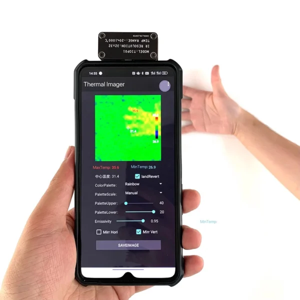 Mobile Phone Thermal Imaging Tool 32x32 Resolution Type-C