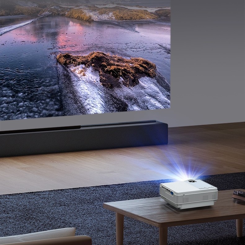 Portable HD 1080p Bedroom Projector with Remote
