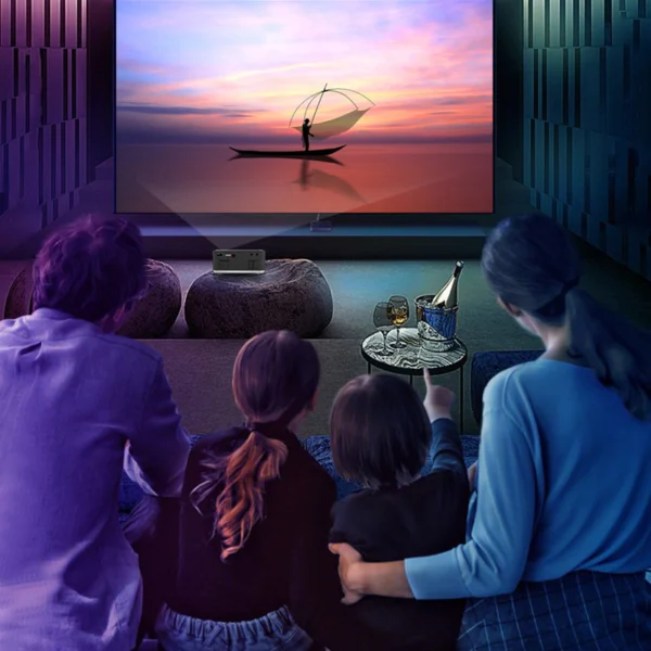 Mini LED Projector Home Theater Video Beamer Black