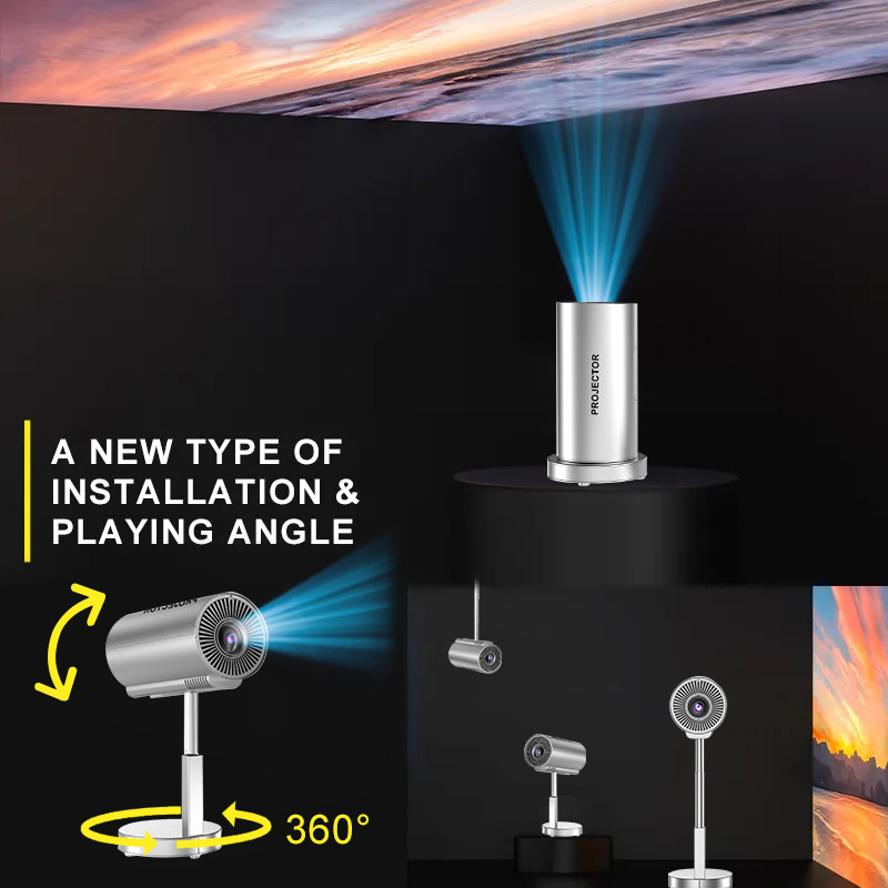 X5 Smart HD Bluetooth Projector with Hidden PTZ Bracket