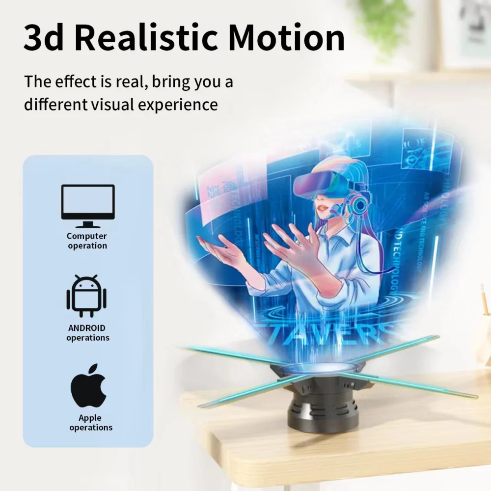 60cm 3Dhologramfan HD 720 LED Christmas Tree Projector