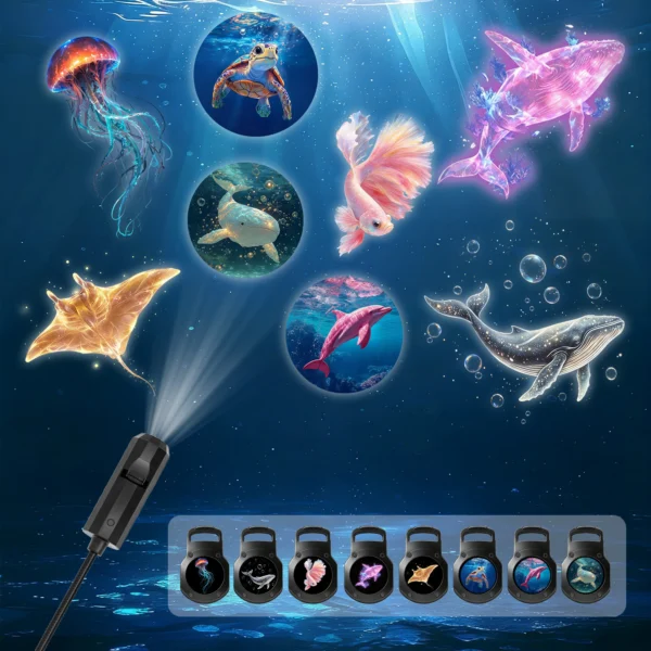 Portable USB Starry Sky Projection Night Light with Slides