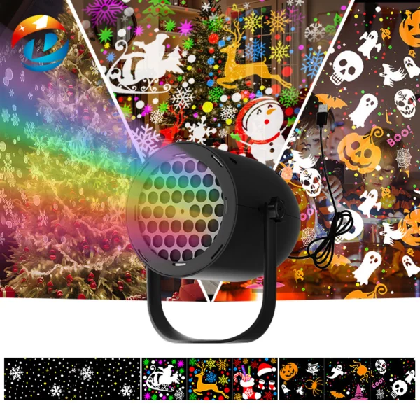 Snowflake Christmas Projection Light with 16 Patterns