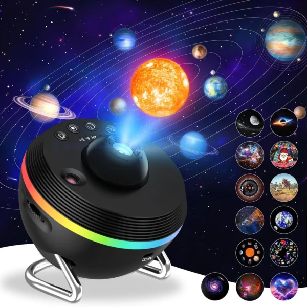 13-in-1 Galaxy Projector Lamp with Meteor Effects