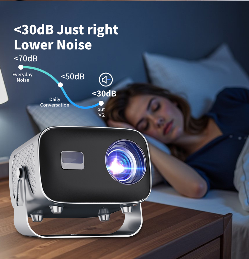 A10 Portable Smart Projector with Native 720P & Android 14