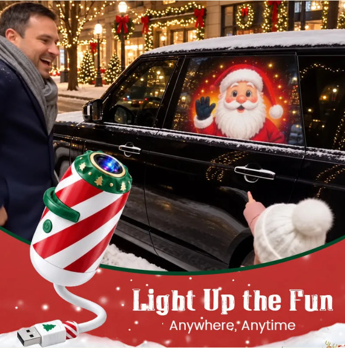 Merry Christmas Car Projector Light with Multiple Patterns