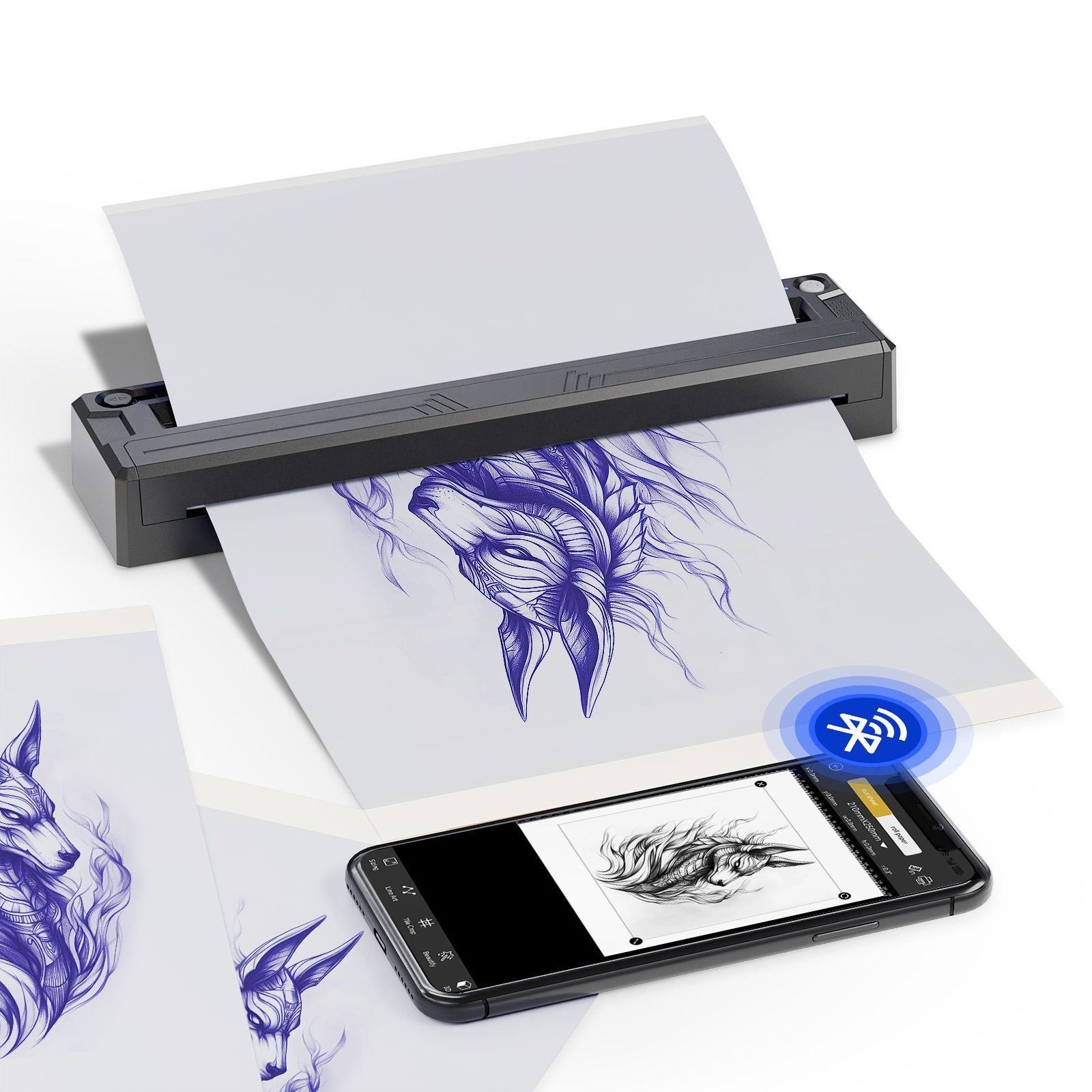 12pc M8 HD Inkless Thermal Tattoo Transfer Printer