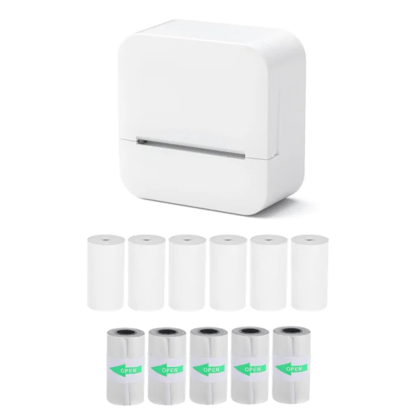 57mm Bluetooth Thermal Label Printer with Sticker Rolls