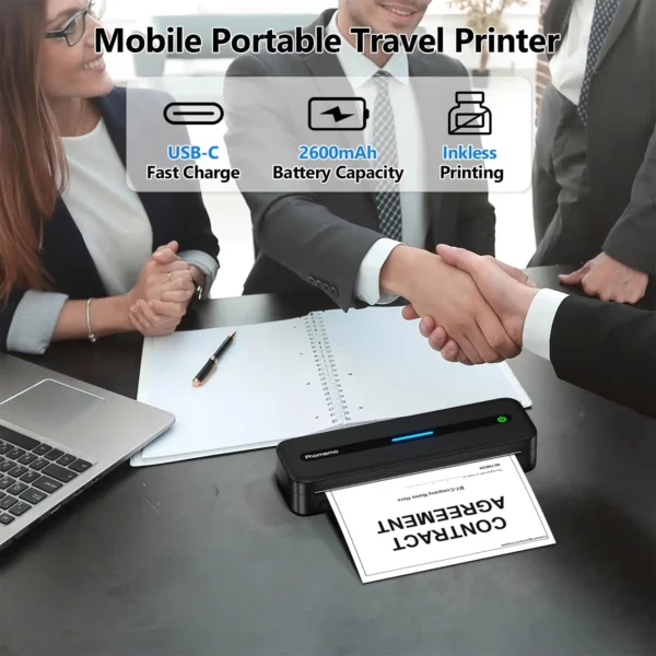 M835 Thermal A4 Mini Bluetooth Portable Inkless Printer