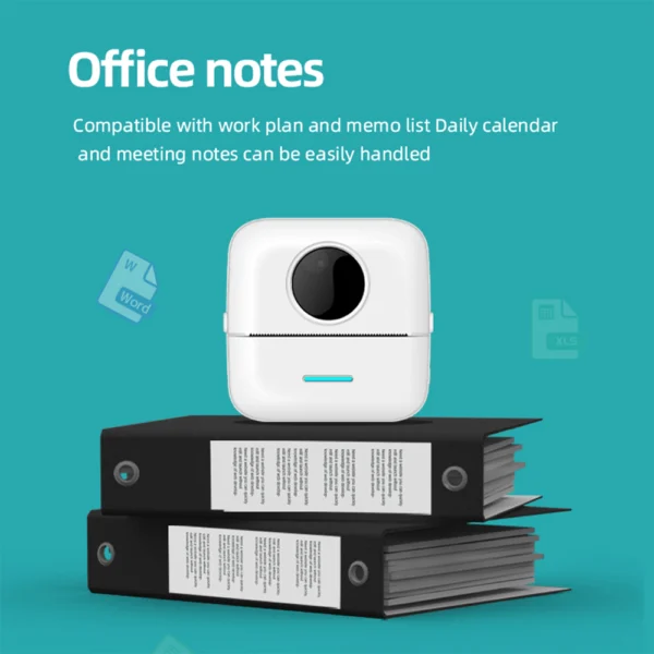Mini Pocket Thermal Printer for Students with USB Charging