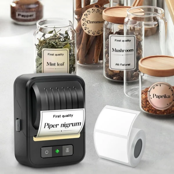 Bluetooth Ink-Free Portable Thermal Label Printer