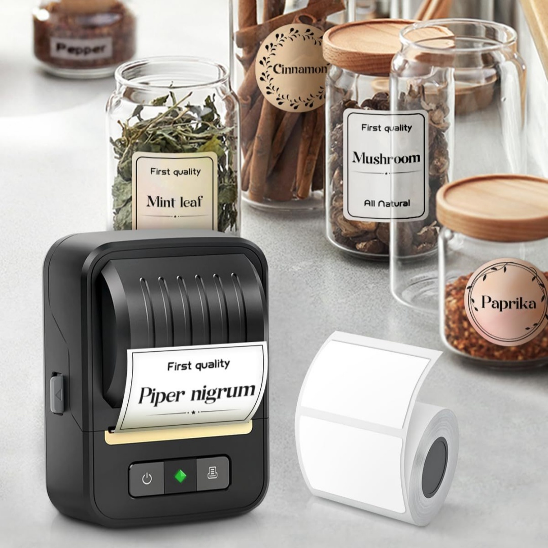 Bluetooth Ink-Free Portable Thermal Label Printer