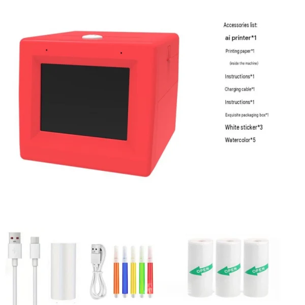 AI Smart Voice Pocket Printer for Kids Drawing & Notes