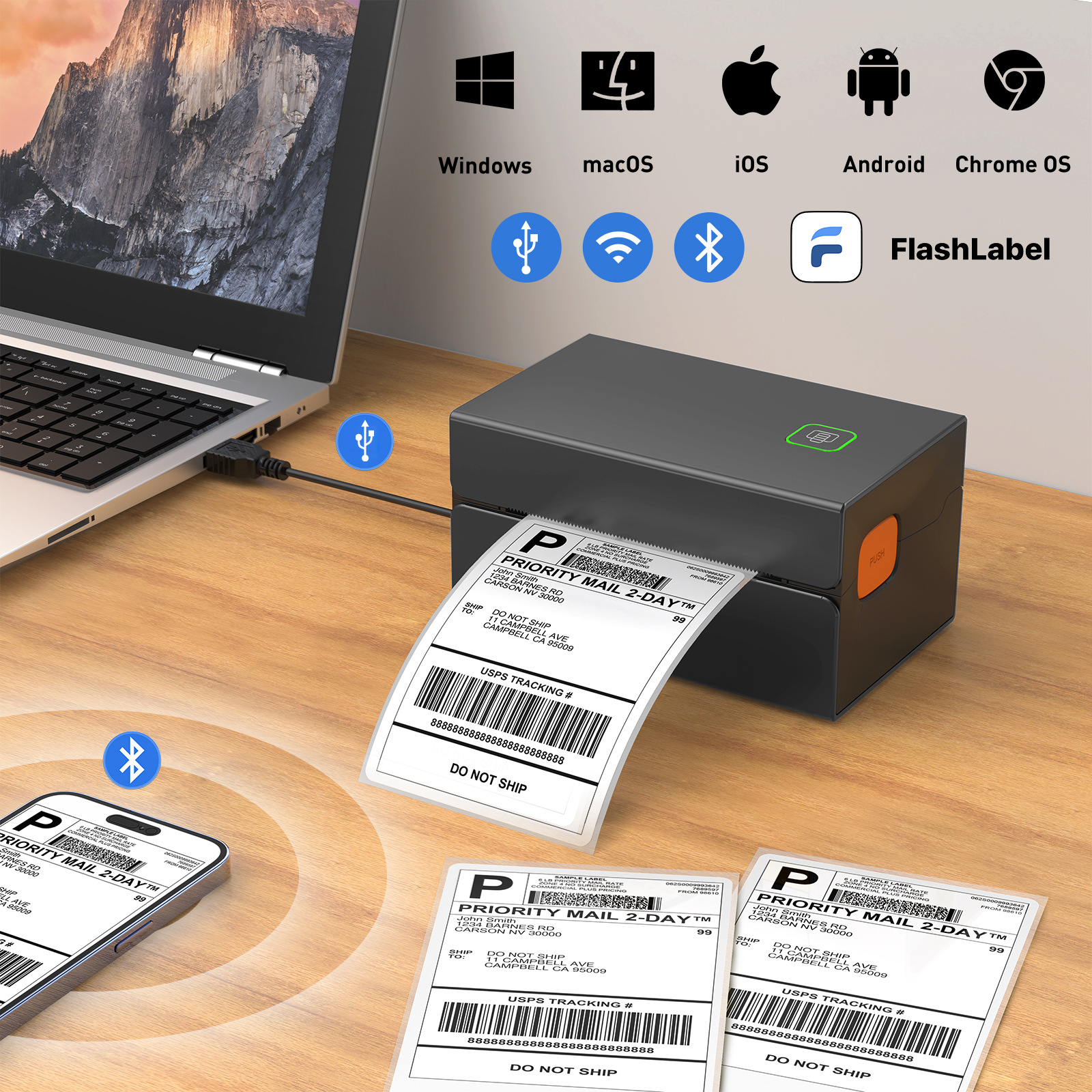 Express Thermal Label Printer Single Machine USB
