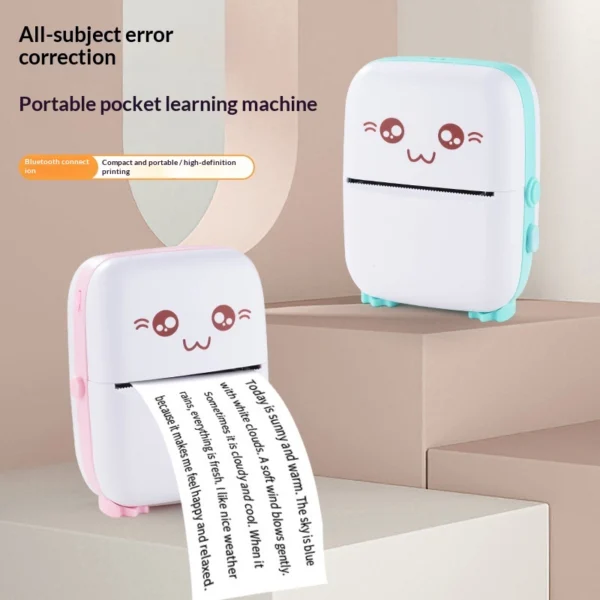 Portable Thermal Mini Printer for Kids - Compact & USB-C
