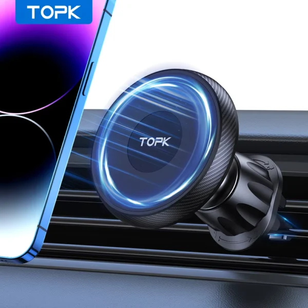 TOPK MagSafe Car Phone Holder with Metal Hook