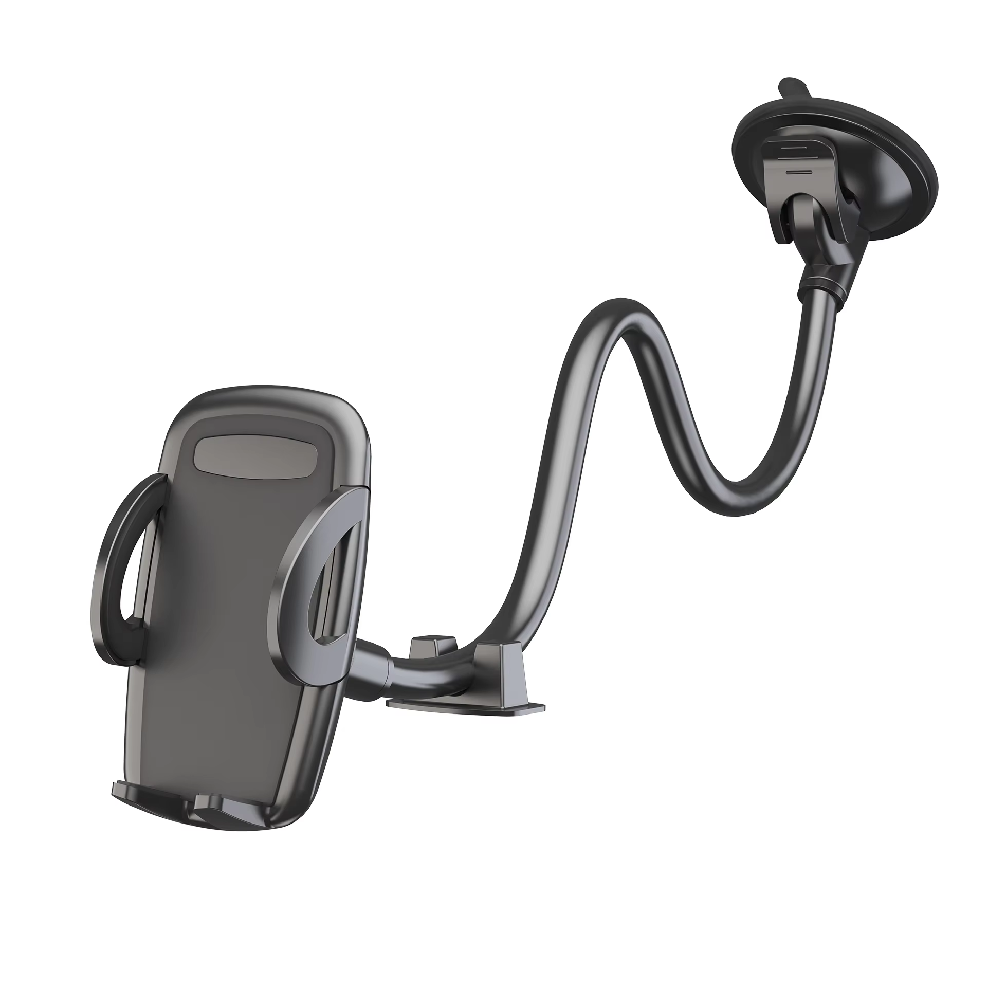 Solid Anti-Shake Car Phone Mount with 11.8-Inch Gooseneck
